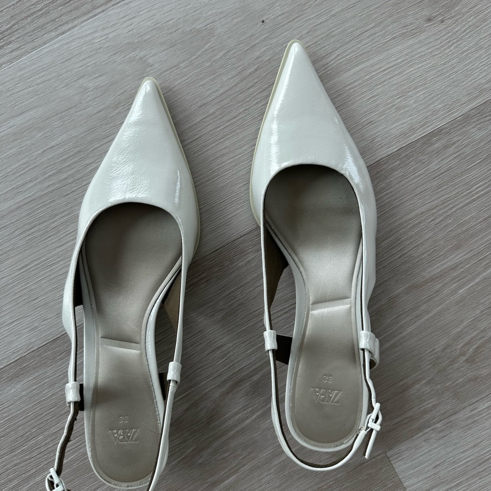 Zara kitten heel sandals, size 38 eu